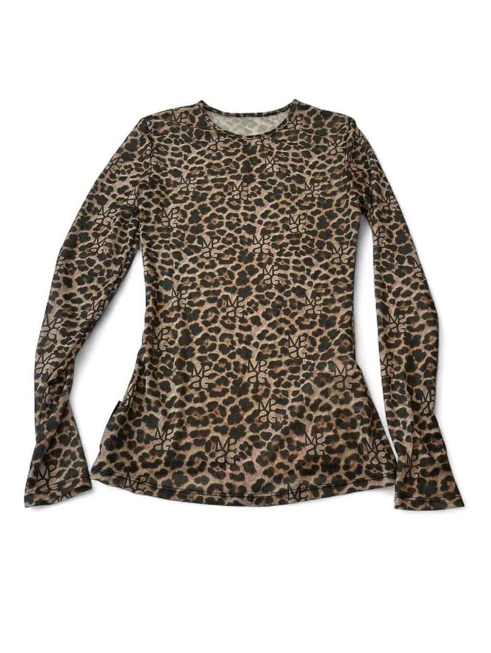 Missguided Cheetah NWT Y2K  Mesh Long Sleeve 🐆🖤